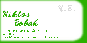 miklos bobak business card
