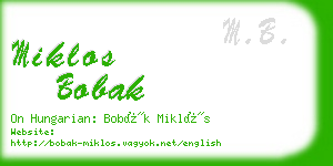 miklos bobak business card